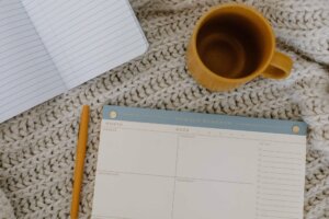 A table with a planer to note how to study for the SAT